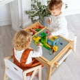 thumbnail image 2 of Costway Kids Multi Activity Play Table Wooden Building Block Desk w/ Storage Paper Roll, 2 of 10