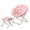 Pink, variant on TOPCHANCES 31" Folding Saucer Chair, Collapsible Lounge Moon Chair with Ottoman, Grey