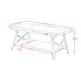 thumbnail image 6 of Zeeyh 43'' Metal Legs Rustic Coffee Table, Solid Wood Tabletop, 6 of 7