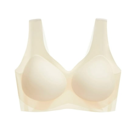 

CAICJ98 Sports Bras For Women High Impact Sports Bra for Women Zip Front Adjustable Strap Criss-Cross Back Padded Workout Yoga Bra Beige XXL