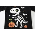 thumbnail image 6 of FEDPOP Boys Halloween Dinosaur Sleepwear Cotton Clothes Glowing Skeleton Pajamas 5T, 6 of 9