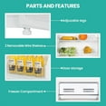 thumbnail image 3 of Koolatron 3.2 cu.ft. Compact Fridge with Freezer, White, Space-Saving Fridge for Dorms & Apartments, 3 of 8