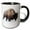 Black/White, variant on 3drose, Usa, Wyoming, Yellowstone Np. Bison Walking in Snow., 11oz Two-tone Green Mug