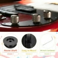 thumbnail image 3 of Uxcell Aluminium Potentiometer Knob Universal Top Hat Knobs Volume Tone Control Knob with Set Screw for Guitar Bass Black, 3 of 6