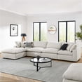 thumbnail image 2 of Modway Commix 5-Piece Upholstered Boucle Fabric Sectional Sofa in Ivory, 2 of 5