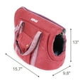 thumbnail image 3 of Small Pet Carrier for Small Dogs and Cats - Washable Semi-Open Pet Travel Tote Bag - Adjustable Strap Pet Carrier for Cat Travel Bag - 9.8 x 15.7 x 13 Inch - Burgundy, 3 of 7