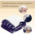 thumbnail image 5 of Happy Birthday Blanket, Soft Fuzzy Warm Lightweight Flannel Throw Blanket with Roses, Ideal for Couch, Bed, Decor, Travel & Outdoor Use, for Women Girls 60×50 in, 5 of 5
