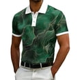 thumbnail image 2 of Zysthvn Men Shirts Casual Casual Summer Turn Down Collar Polo Shirts for Men Short Sleeve Printed Party Tops, 2 of 5
