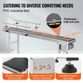 thumbnail image 4 of VEVOR Belt Conveyor, 59 x 15.7 inch Conveyor Table, Heavy Duty Stainless Steel Motorized Belt Conveyor for Inkjet Coding Applications Powered PVC Belt Anti-Static Adjustable Speed (Double Guardrail), 4 of 10