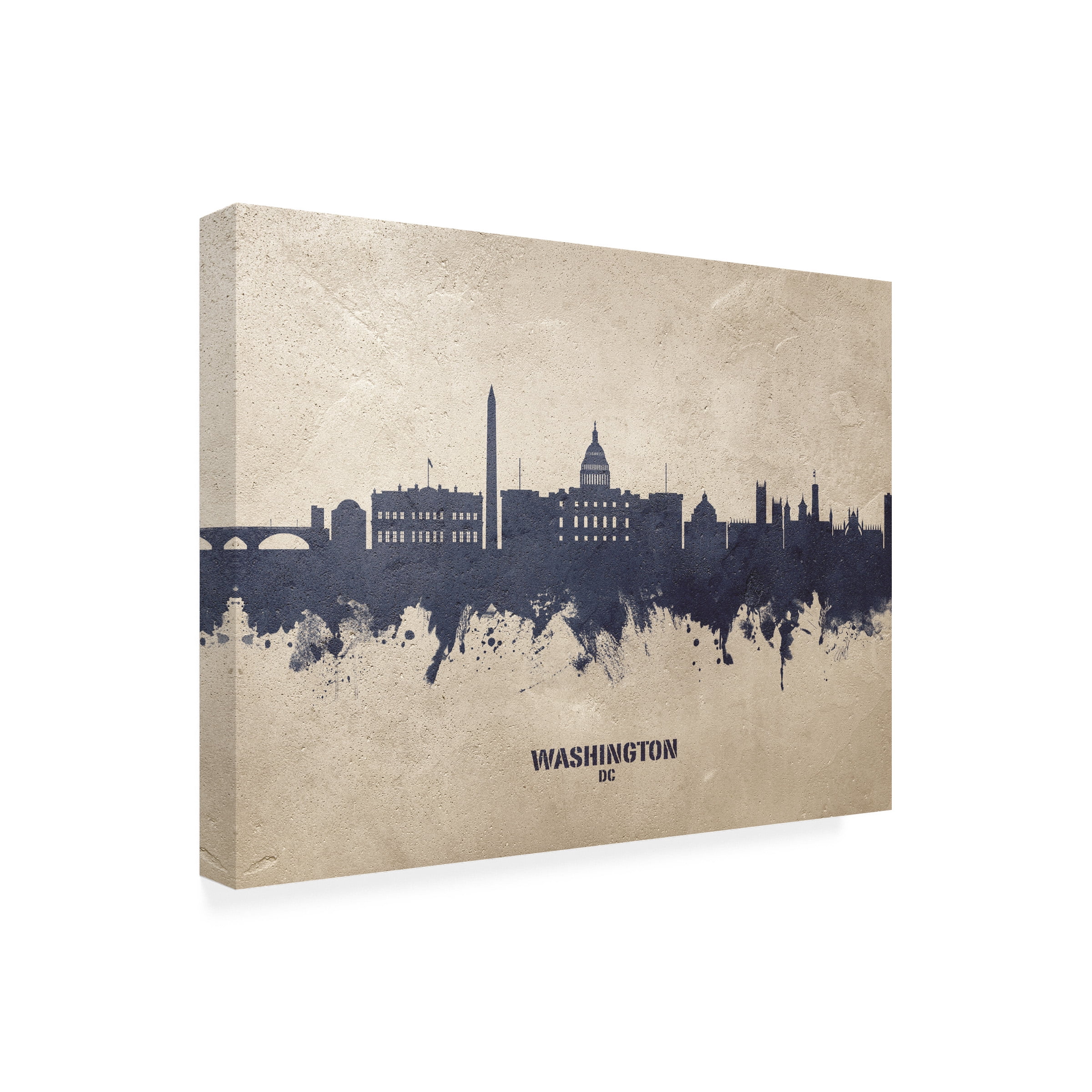 Michael Tompsett 'Washington DC Skyline Concrete' Canvas Art