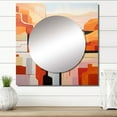 thumbnail image 1 of Designart "Abstract Storm In The Canyon Desert" Canyon Square Mirror For Wall Decor - Large Coral Square Printed Wall Mirror Art - Square Traditional Mirror - Wall Mounted Square Large Mirror, 1 of 5
