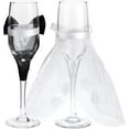 thumbnail image 6 of BZUEPRS Set of 2 Wedding Champagne Glasses for Bride and Groom Toast, Wedding Decorations, Engagement, Bridal Shower Gifts, 6 of 9