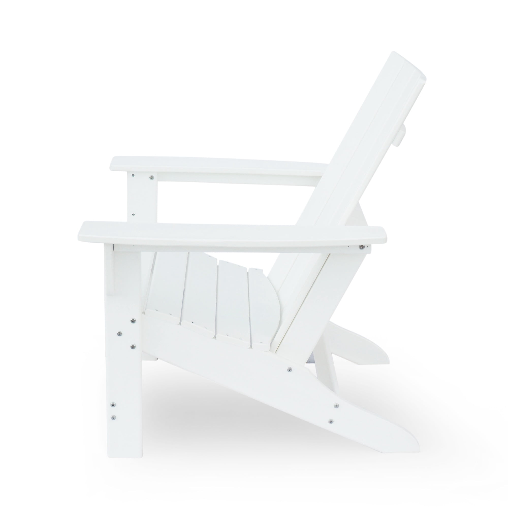 Outdoor Adirondack Chair High Density Resin All-Weather Slat Design Transitional Style For Patio Garden