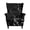 Black Marble White Crack Print, variant on SEANATIVE Wingback Chair Slipcover Stain Resistant 2 Piece Wing Chair Cover Washable Anti-Slip Soft Stretch Wing Back Chair Covers 1 Seater Sofa Protector for Living Room Bedroom, Red Black Plaid