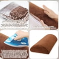 thumbnail image 4 of LAMIRO Recliner Foot Pillow Cushion High Resilience Sherpa Memory Foam Bolster Sleeping Rest Multipurpose Half Roll Leg Pillow Suitable for Bed Chair Sofa Headrest Back Lumbar Leg Support(Chocolate), 4 of 7