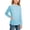 Light Blue, variant on Purcolt Girls Long Sleeve Shirts Casual Breathable UPF 50 Crewneck Sun Protection Tops, 4-15 Years