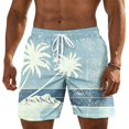 thumbnail image 4 of XFeng Men's 2 in 1 Swim Trunks, Print Board Shorts with Compression Liner, Quick Dry Beach Swim Shorts with Pockets, 4 of 4