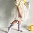 thumbnail image 5 of Girls Ruffle Lace Eyelet Frilly Ankle Dress Socks for Infant/Toddler/Girl - XL, 5 of 5