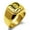Gold, variant on Stainless Steel Letter Y Initial Old English Monogram Engraved Engraved Square Flat Top Biker Style Polished Signet Ring