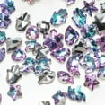 thumbnail image 3 of U8MO 10pcs Colorful Faceted Cut Pointed Back Crystal Glass Loose Pendants Beads-Small Snowflake Green, 3 of 5