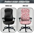 thumbnail image 4 of FKELYI Pink Cherry Hummingbird Print Office Chair Cover Stretchable Computer Chair Slipcover Anti-Dust Swivel Chair Protector Covers for Boss Chair Armchair, Small, 4 of 6