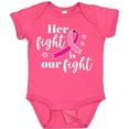 thumbnail image 3 of Inktastic Breast Cancer Awareness Her Fight is Our Fight Boys or Girls Baby Bodysuit, 3 of 5