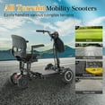 thumbnail image 3 of Ouyessir Foldable 4 Wheels Mobility Scooters for Seniors and Adults，300 lbs Capacity, 25-Mile Range, Lithium Battery, 3 Speed Modes, 11.2 mph Max Speed, with Front Storage Bag,Black, 3 of 10