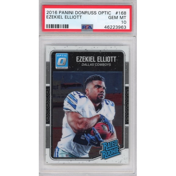 Graded 2016 Panini Donruss Optic Ezekiel Elliott #168 Rookie RC Football Card PSA 10 Gem Mint