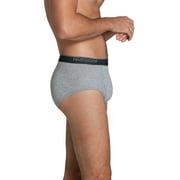 Fruit of the Loom Mens Cotton Briefs, Moisture-Wicking, Mid-Rise Fashion Brief Underwear, 6-Pack, S-5XB
