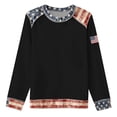 thumbnail image 4 of Womens Sweatshirts Women's Anniversary Print Sweatshirt Without Hood Crew Neck Long Sleeve Casual Pullover Soft Black L, 4 of 4