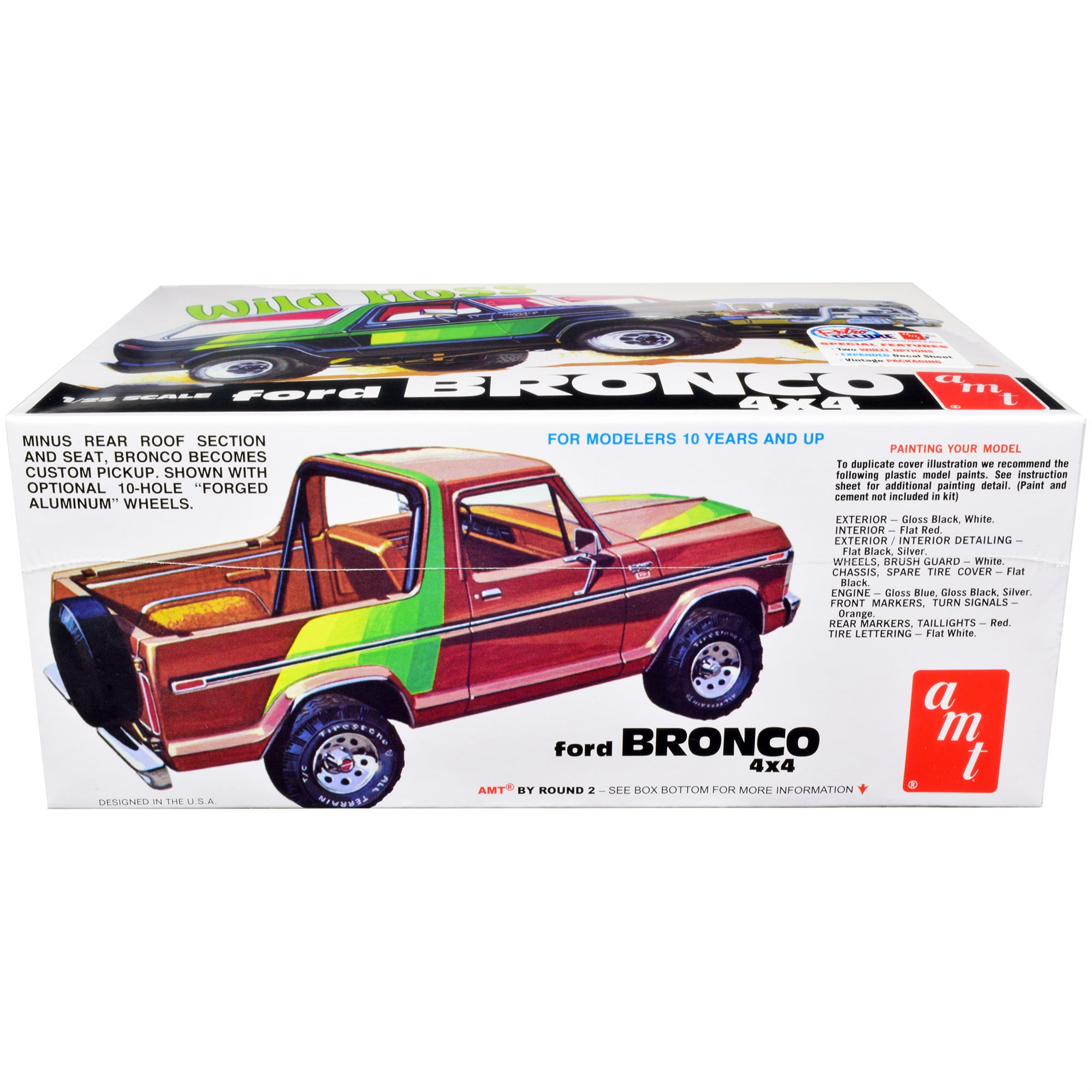 Skill 2 Model Kit 1978 Ford Bronco 4X4 "Wild Hoss" 1/25 Scale Model by