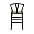 thumbnail image 5 of HomeRoots  Black Solid Beech Wood Counter Stool with Natural Seat, 20.08 x 20.87 x 38.19 in., 5 of 5