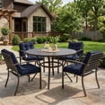 thumbnail image 5 of Kimunuk Outdoor Chair Cushions Set of 4, 42 x 21 x 4 in Non Slip Porch Swing Cushion Seat Back Cushions with Ties for Indoor Patio Rocking Chair, Navy Blue, 5 of 7