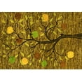 thumbnail image 1 of Ahgly Company Indoor Rectangle Abstract Yellow Modern Area Rugs, 4' x 6', 1 of 4