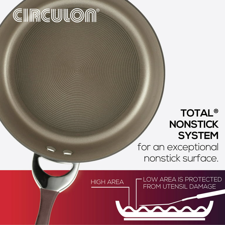 Circulon 11 Piece Symmetry Hard Anodized Nonstick Pots and Pans/Cookware  Set, Merlot 
