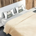 thumbnail image 5 of Yayeee Pillowcase Standard Size Set of 2 Satin Wrinkle Resistant Pillow Case, Beige Cute Cat, 5 of 7