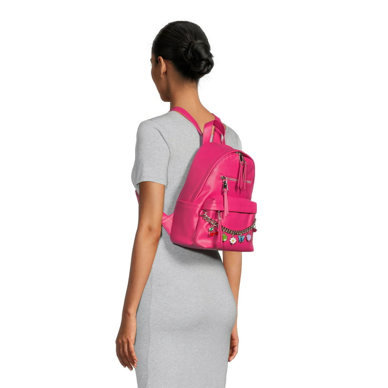 Madden NYC Women's Charm Pouch Mini Backpack Pink