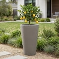 thumbnail image 2 of Algreen Crete 30" Self-Watering Planter, Tall, Warm Grey Resin, 2 of 9