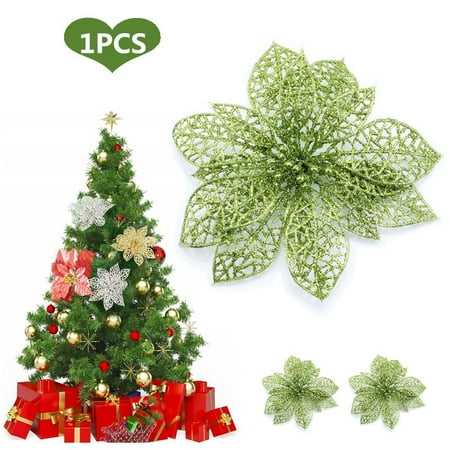 Poinsettia Prices FAGINEY 1/10 Pieces Glitter Poinsettia Flowers Christmas Tree Poinsettia Ornaments for Christmas Valentine's Day New Year Floral Decorations ()