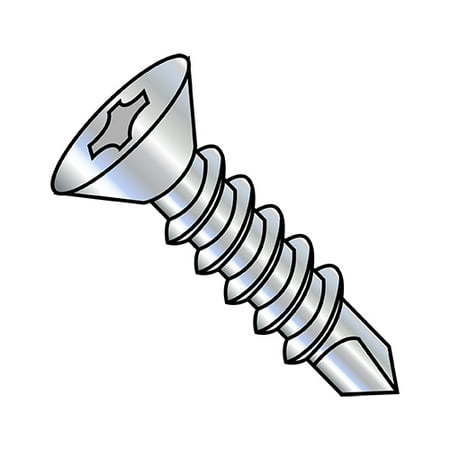 

8-18X2 1/2 Phillips Flat Self Drilling Screw Full Thread Zinc (Pack Qty 1 500) BC-0840KPF