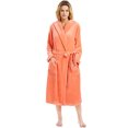 thumbnail image 4 of HEARTNICE Womens Hooded Fleece Robe, Plush Bathrobe Soft Warm Long Robes,(Living Coral,2XL-3XL), 4 of 5