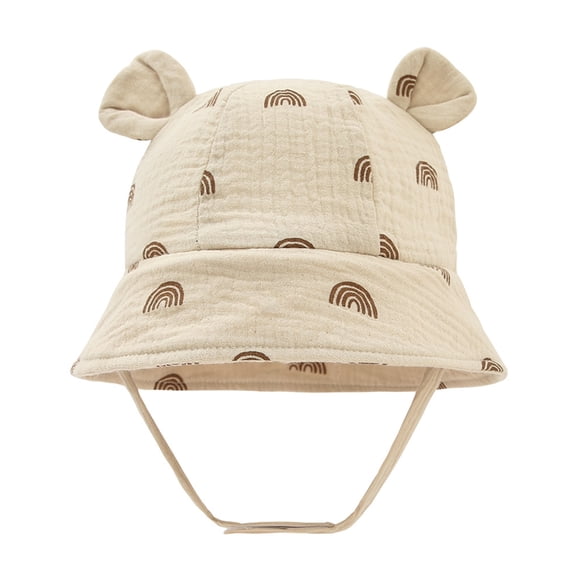 RYUJNDK Autumn Baby Bucket Hat Girls Boys Outdoor Casual Cotton Panama Caps Infant Toddler Fisherman