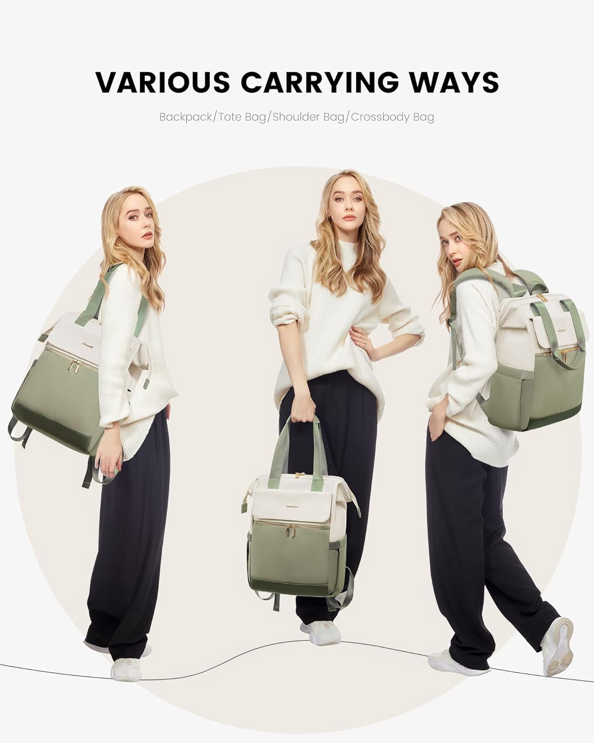 Lovevook Laptop Backpack for Women 15.6 inch, Fashion Women Laptop Work Bag, College Teacher Nurse Backpack Purse
