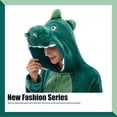 thumbnail image 3 of JUOLOET Unisex Adult Onesie Pajamas Dinosaur Animal One Piece Snug Fit Sleepwear Homewear（New Green Dinosaur,X-Large）, 3 of 6