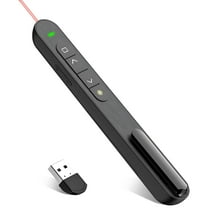 VAMOUT Presentation Clicker for PowerPoint, RF 2.4GHz USB Wireless Presenter Remote with Laser Pointer & Volume Control, PowerPoint Clicker Slide Advancer for Mac, Windows, Laptop, Keynote