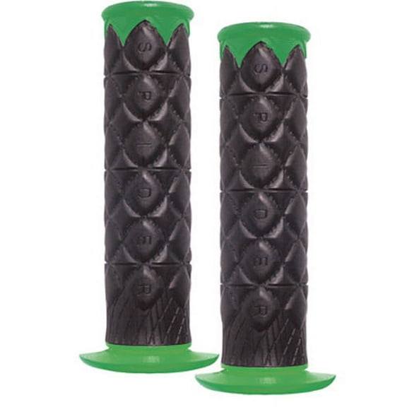Spider SLT 7/8" Black/Green Slim Line ATV Grips (SLT-K/B)