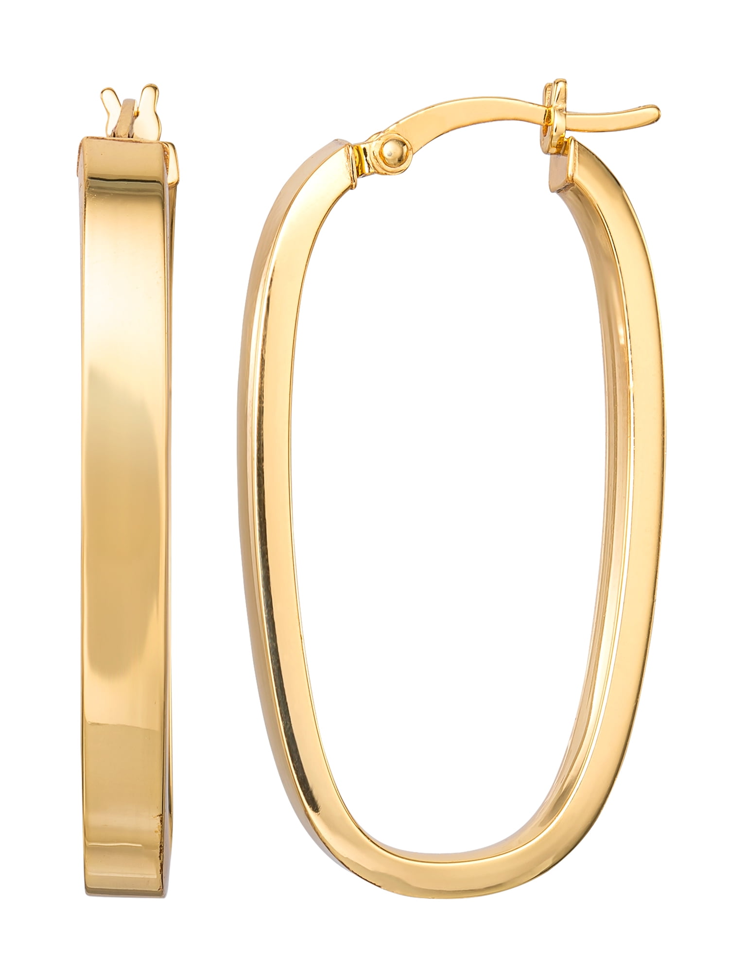 Diva Walk Gold-Plated Oval Studs-Onesize-Gold