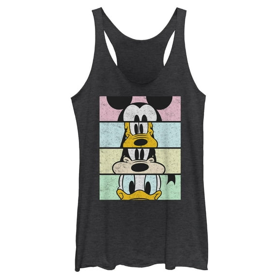 Womens Mickey & Friends Cropped Portraits Racerback Tank