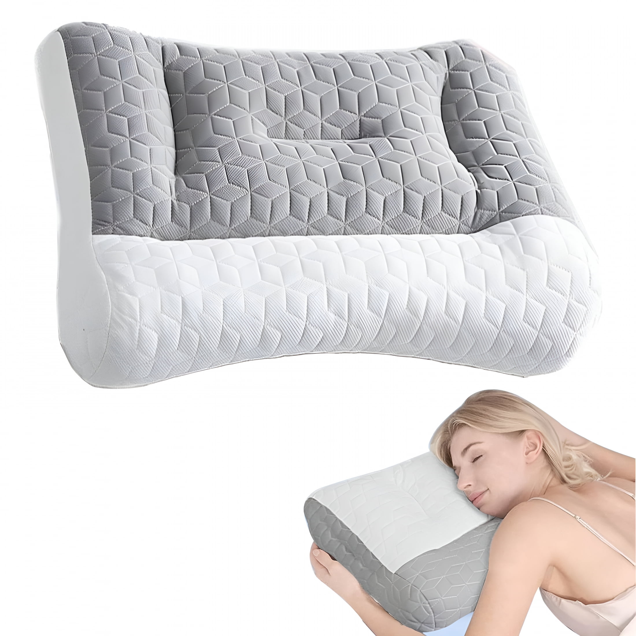 LAMIRO Sleep Apnea Pillow for Sleep Orthopedic Deep Sleep Pillow