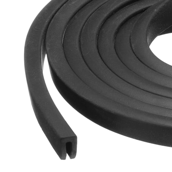 Uxcell 26.2ft U Rubber Edge Trim Fit for 1mm Edge, 3 mm x 5 mm Black